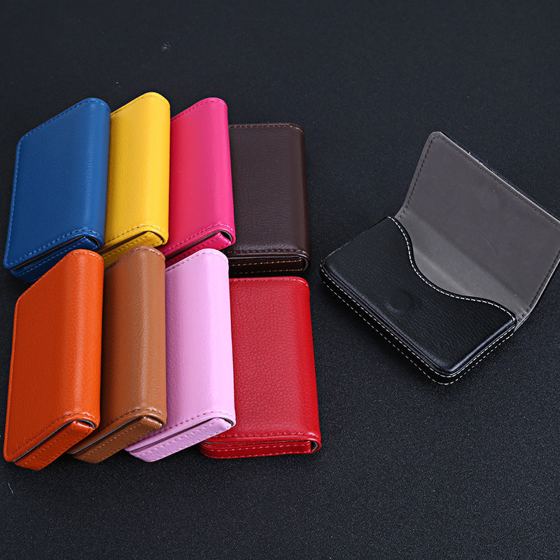Custom Logo Textured leather magnetic business card holder | Premium Corporate Gifts and Custom Gifts
