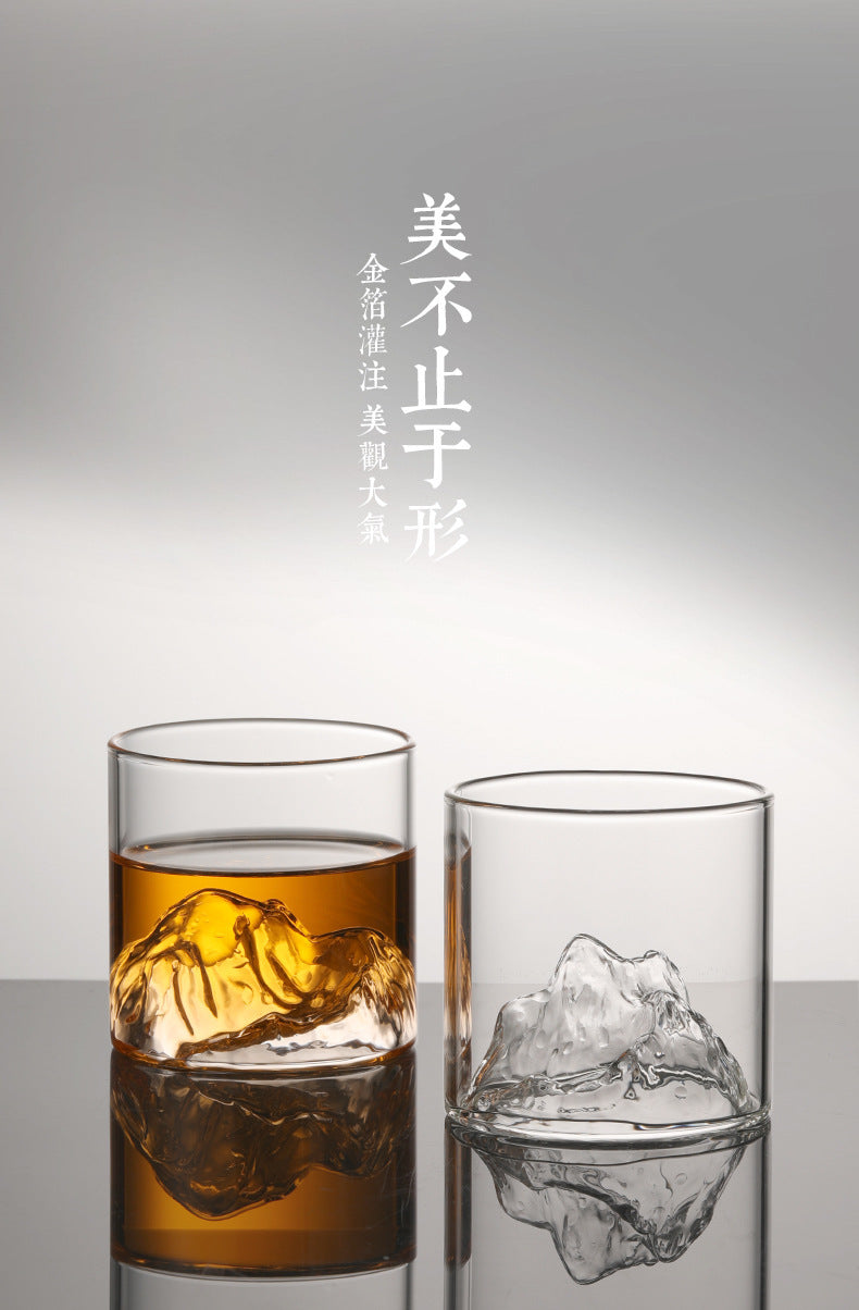 Custom Logo Textured Guanshan Glass Cup | Premium Corporate Gifts and Custom Gifts