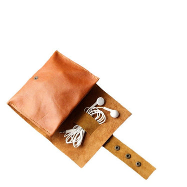 Custom Logo Leather Headphone Storage Bag | Premium Corporate Gifts and Custom Gifts