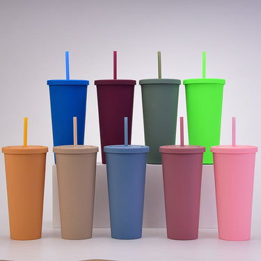Custom Logo AS Double-layer Straw Cup | Premium Corporate Gifts and Custom Gifts