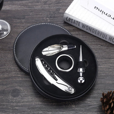 Custom Logo Red Wine Corkscrew Round Box Set | Premium Corporate Gifts and Custom Gifts