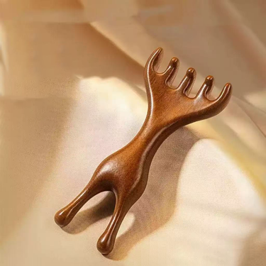 Custom Logo Sandalwood Scalp Massage Comb | Premium Corporate Gifts and Custom Gifts