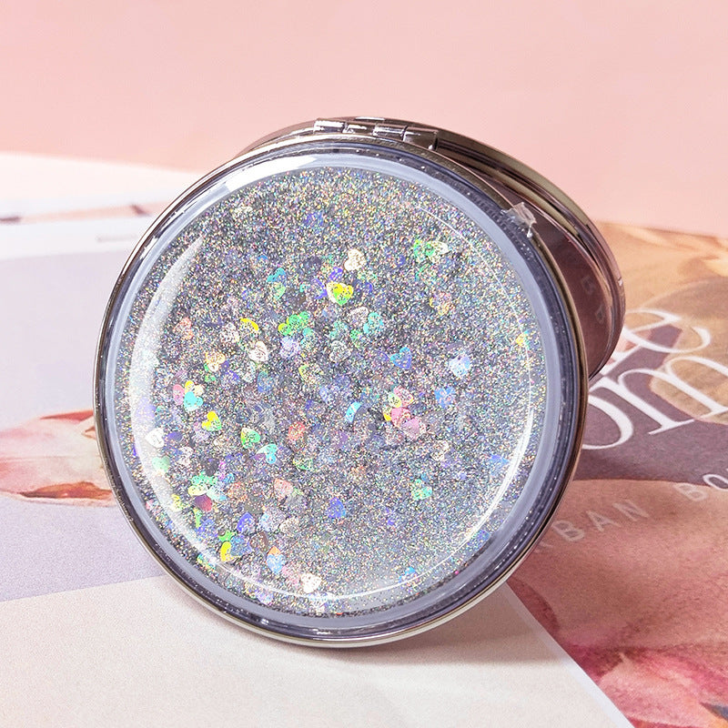 Custom Logo Sequin Quicksand Mirror | Premium Corporate Gifts and Custom Gifts