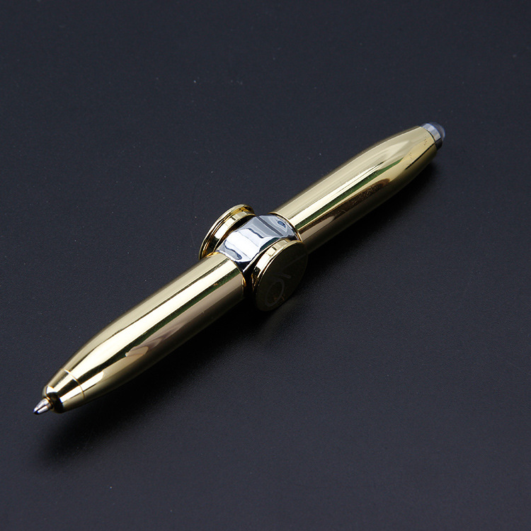 Custom Logo Fidget Spiral Turning Light Ballpoint Pen | Premium Corporate Gifts and Custom Gifts