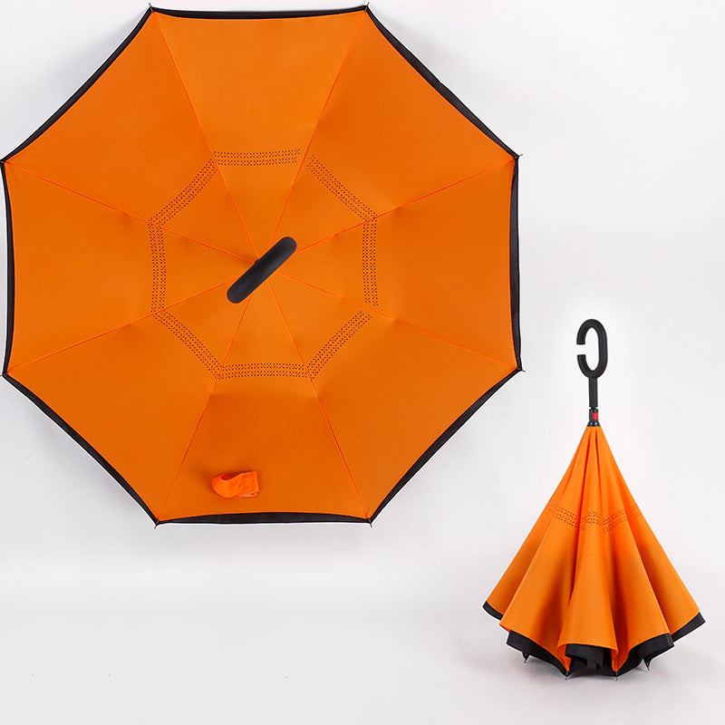 Custom Logo Rainbow Non-Dripping Reverse Umbrella | Premium Corporate Gifts and Custom Gifts
