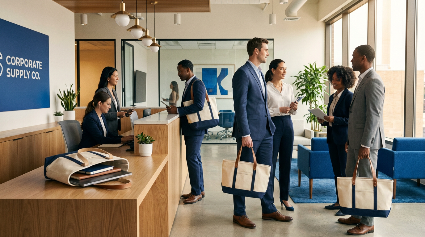 Premium Reusable Bags in Corporate Office